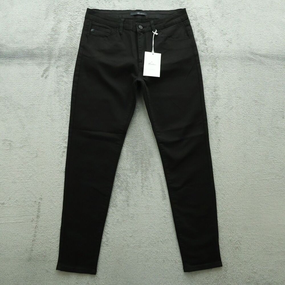Kancan Jeans Junior's Size 13/30 Black Mid-Rise Skinny Denim 29" Inseam NWOT